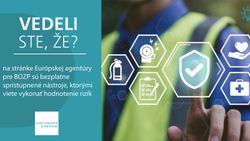 Vedeli ste, že na stránke Európskej agentúry pre BOZP sú bezplatne sprístupnené nástroje, ktorými viete vykonať hodnotenie rizík?