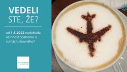 Vedeli ste, že od 1.5.2022 nadobúda účinnosť opatrenie o sumách stravného?