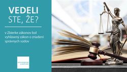 Vedeli ste, že v Zbierke zákonov bol vyhlásený zákon o zriadení správnych súdov?