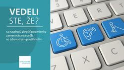 Vedeli ste, že sa navrhujú zlepšiť podmienky zamestnávania osôb so zdravotným postihnutím?