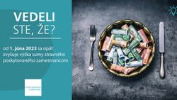 Vedeli ste, že od 1. júna 2023 sa opäť zvyšuje výška sumy stravného poskytovaného zamestnancom?
