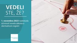Vedeli ste, že 1. novembra 2023 nadobúda účinnosť novela zákona o obchodnom registri?