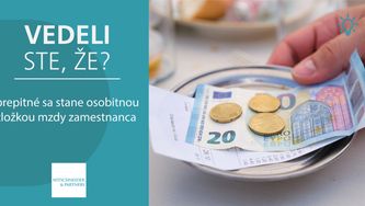 Vedeli ste, že prepitné sa stane osobitnou zložkou mzdy zamestnanca?