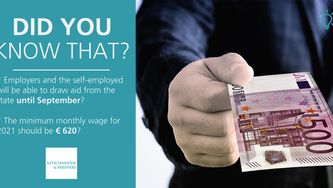 Did you know that employers and the self-employed will be able to draw aid from the state until September? The minimum monthly wage for 2021 should be €620?