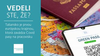 Vedeli ste, že Taliansko je prvou európskou krajinou, ktorá zavádza Covid pasy na pracovisku?