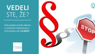 Vedeli ste, že bola prijatá ďalšia novela zákona o verejnom obstarávaní?