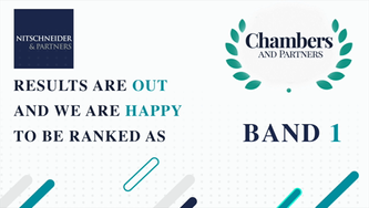 NITSCHNEIDER & PARTNERS once again ranked ‘Band 1’ in Chambers & Partners 2022