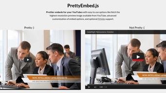 Pretty YouTube embeds using PrettyEmbed.js
