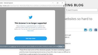 Twitter no longer supports IE11