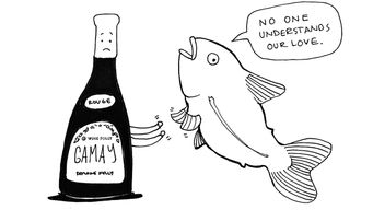 “You never, ever pair red wine with fish.”