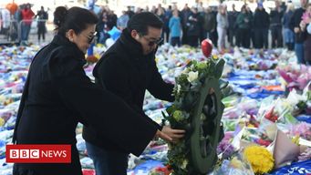 Leicester City helicopter crash: Owner's wife and son visit stadium