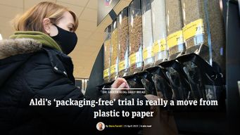 Aldi’s ‘packaging-free’ trial is really a move from plastic to paper