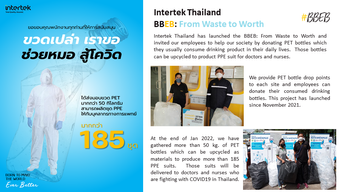 INTERTEK THAILAND LAUNCHES BBEB: FROM WASTE TO WORTH - HELPING OUR COMMUNITY TO FIGHT COVID-19