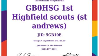 BBEB JOTA (Jamoree on the air) 2021 Scout Group