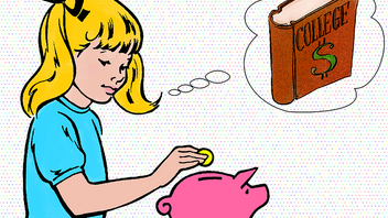 Sharp suits and investment advice for men, piggy banks for women.