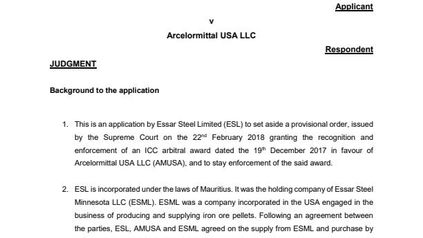 ArcelorMittal succeeds in Mauritius round of US$1.5bn arbitration battle with Essar Steel