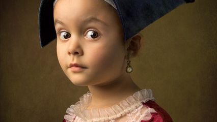 Old Masters inspired portraits of little Athena