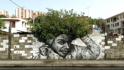 Street art meets nature