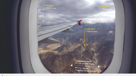 Smart glass windows would beam in-flight info over scenic views
