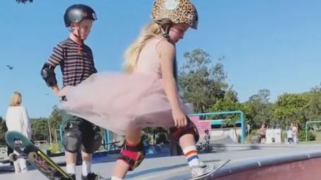 Little Lady is Showing 'Em How It's Done At The Skate Park