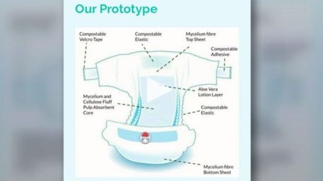 Reducing diapers in landfill