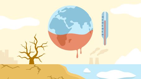 Alerting people to global warming by tilting pictures
