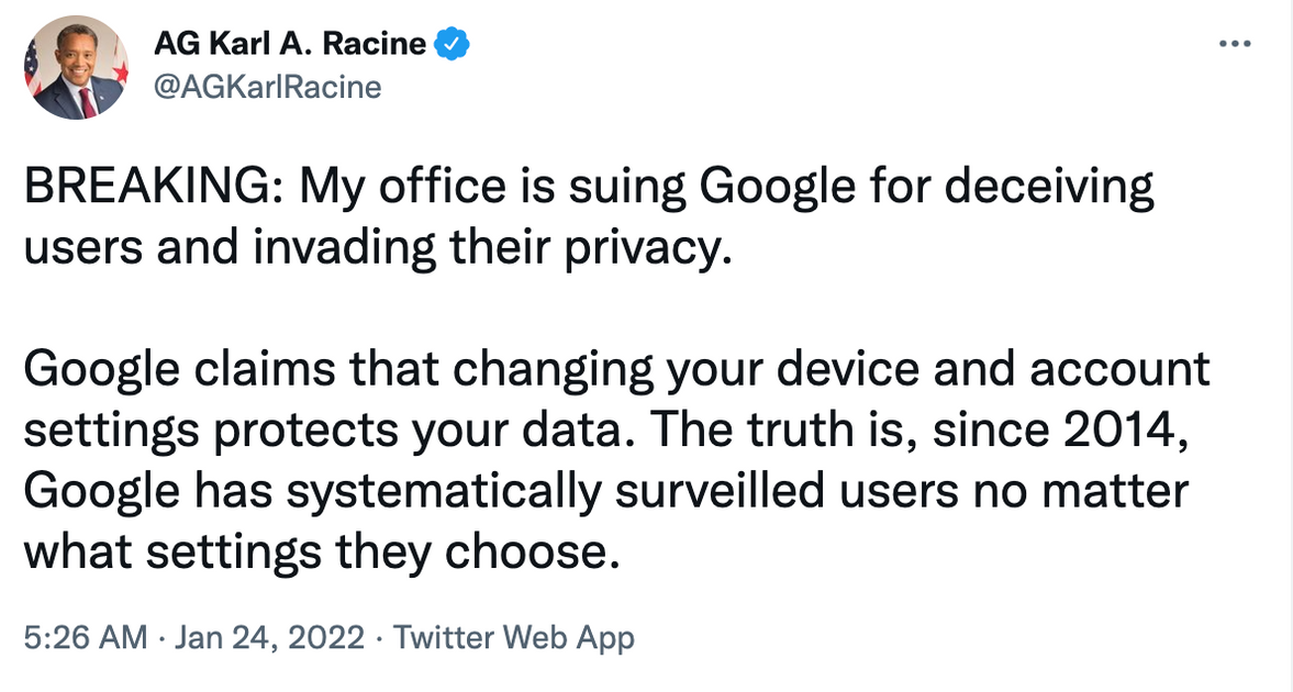 Bipartisan Group of Attorneys General Sue Google for Alleged Unfair and ...