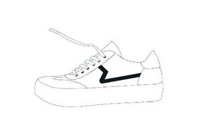 A valid position mark for sneakers