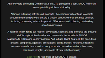 SHOOTonline Announces Closing
