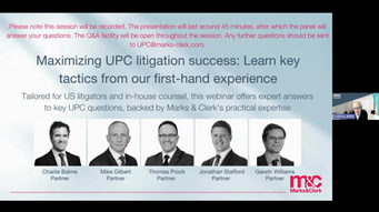 Maximizing UPC litigation success – key takeaways from Marks & Clerk