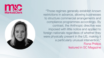 M&C in the news: What US AI Restrictions Mean For UK Security Leaders