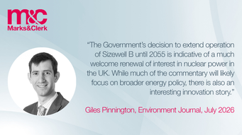 M&C in the news: Sizewell B nuclear power station given 20 year lifetime extension