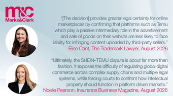 M&C in the news: Shein loses UK copyright battle against Temu