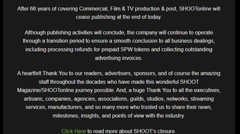 SHOOTonline Announces Closing
