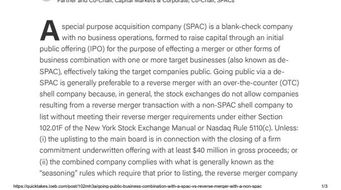 Copy of Lorem Ipsum Post with PDF - Going Public: Business Combination with a SPAC vs. Reverse Merger with a Non-SPAC Shell Company