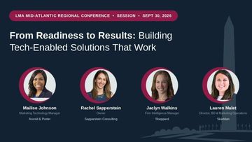 LMA Mid-Atlantic 2026 | From Readiness to Results: Building Tech-Enabled Solutions That Work