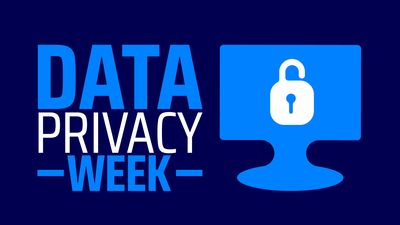 Data Privacy Week background banner or poster design template. observed every year in January. Holiday concept.