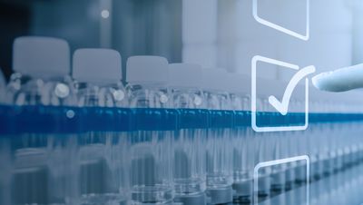 glove hand Concept of FDA approved. Food and drugs administration. Quality medcine, assurance, organization.