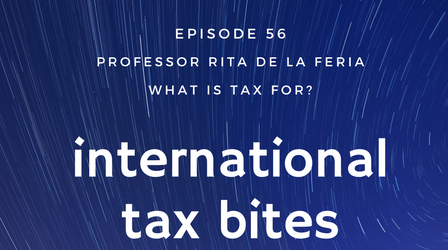International Tax Bites: Rita De La Feria – what is tax for?