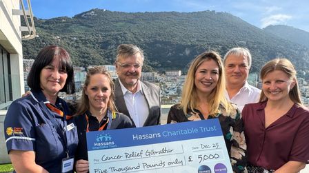 Hassans Charitable Trust donates £5000 to Cancer Relief Gibraltar.