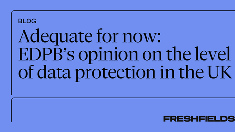 Adequate for now: EDPB’s opinion on the level of data protection in the UK
