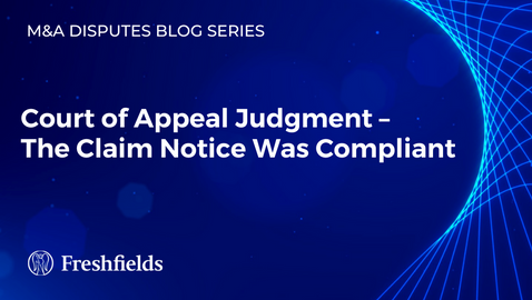 Court of Appeal Judgment – The Claim Notice Was Compliant