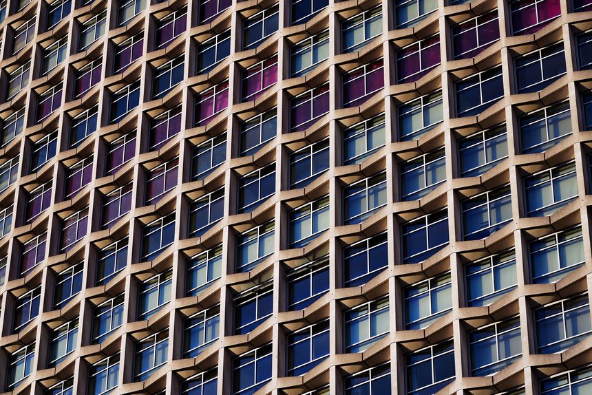 Centre Point and St Giles Square Project in the UK Captured at the road junction of Tottenham Court Road and New Oxford Street, this daytime urban view showcases the brutalist architecture of Centre Point, a skyscraper and high-rise office building. (Architecture Firm: MICA Architects) Location: 108 New Oxford Street, London, WC1A 1HD, United Kingdom - Iconic brutalist design with architectural symmetry. architectural photography, Centre Point's unique facade.