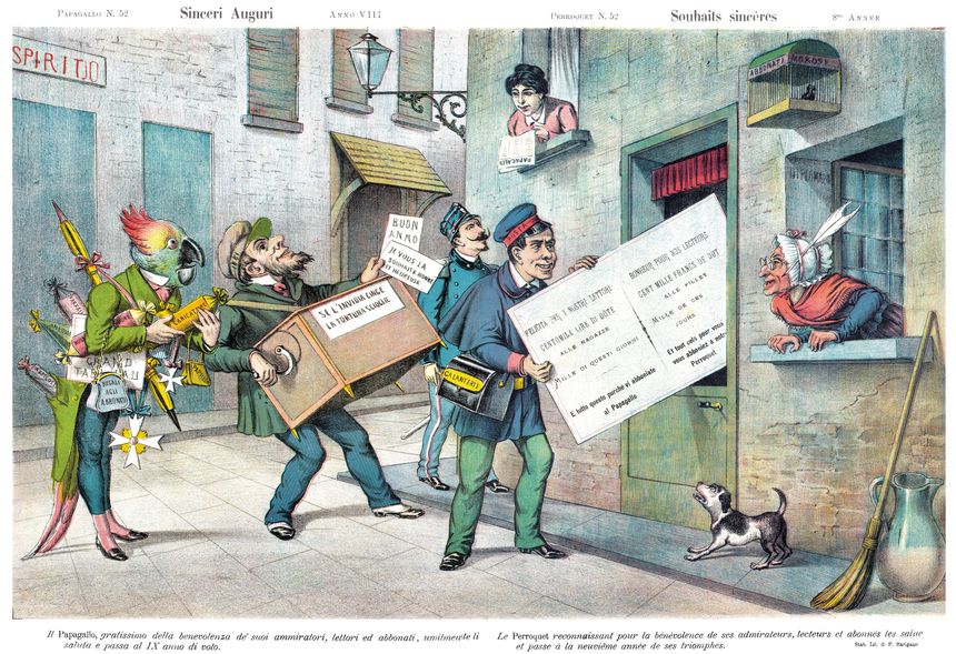 by Augusto Grossi for a weekly publishing by Il Papagallo magazine