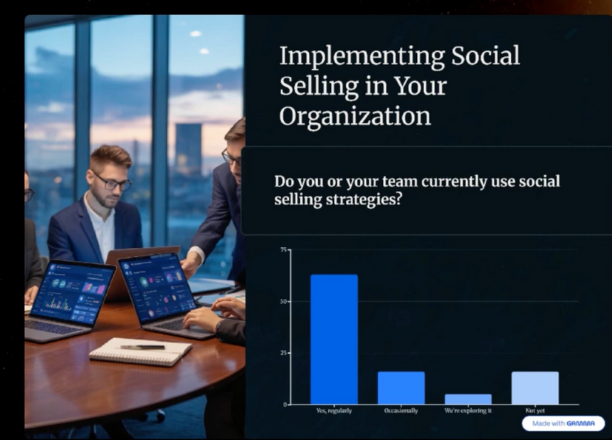 66% of organizations are already social selling