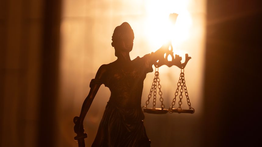 Statue of Lady Justice. Symbol of fair treatment under law