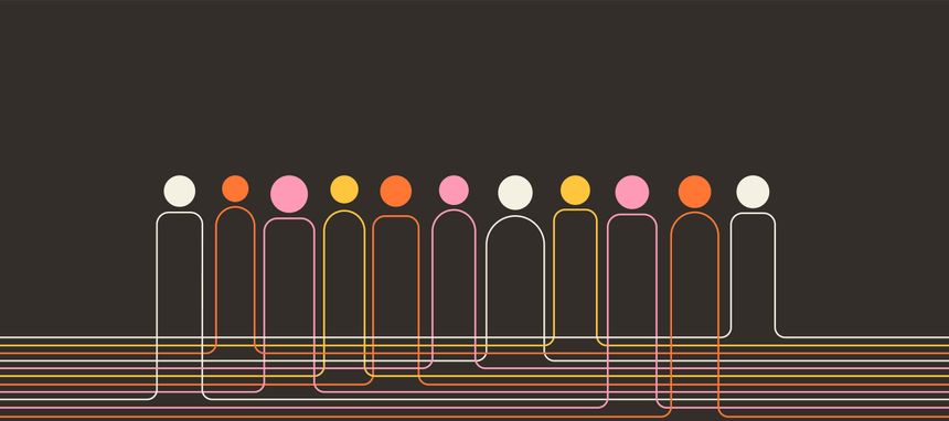 Equity abstract banner for disability and gender equality. Social justice and employment equity minimalism illustration