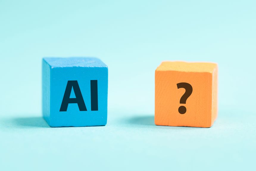 Artificial intelligence, question mark, cognitive ability, digital brain, communication and connection of knowledge by technology, data, futuristic innovation