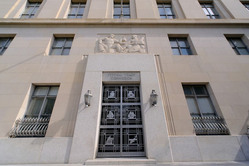 Washington, DC USA, August 4, 2024: The exterior of the FTC building on Pennsylvania Avenue near the National Mall in Washington, DC.