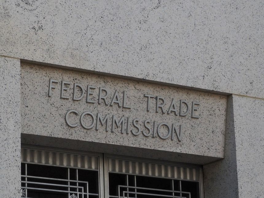 Washington D.C., District of Columbia, United States - August 31 2021: The Federal Trade Commission FTC of the United States of America logo. Enforcing the rule of law in trade.